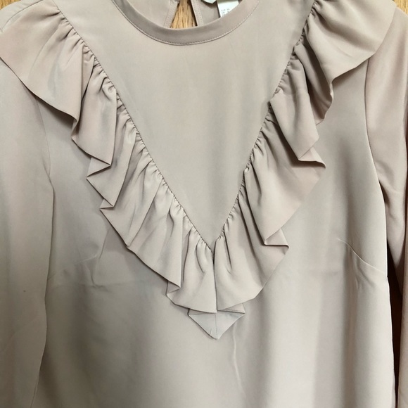 Nude Ruffle Blouse - Picture 2 of 3